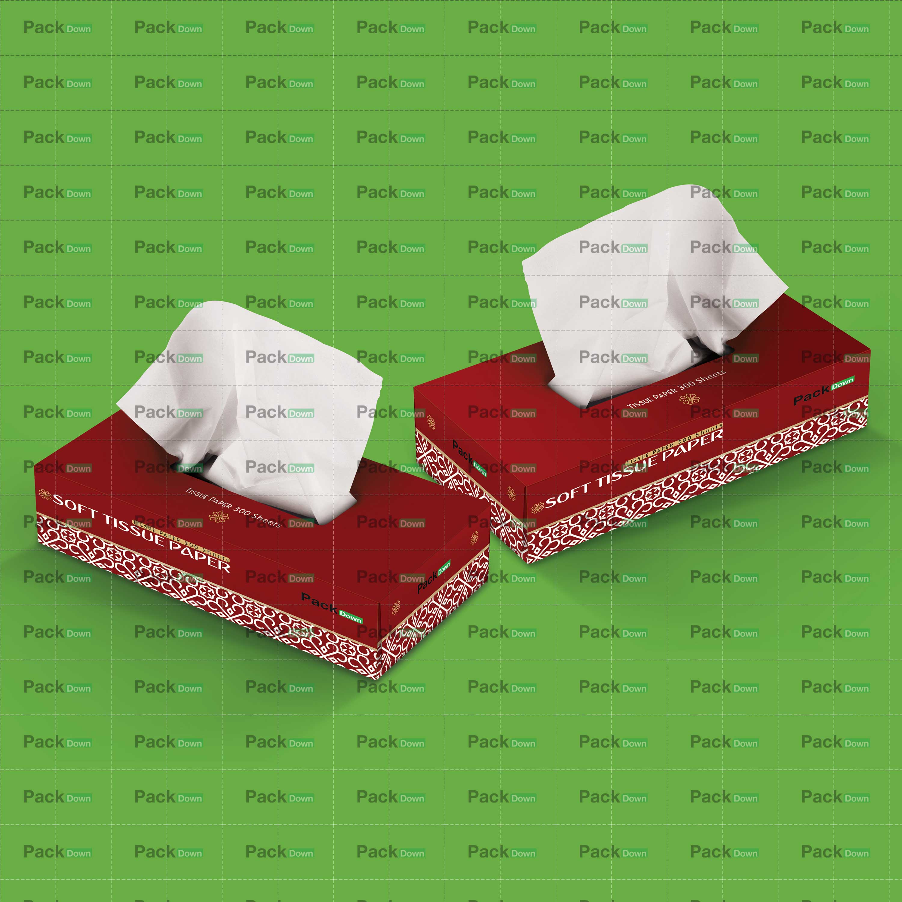 جعبه دستمال کاغذی قرمز