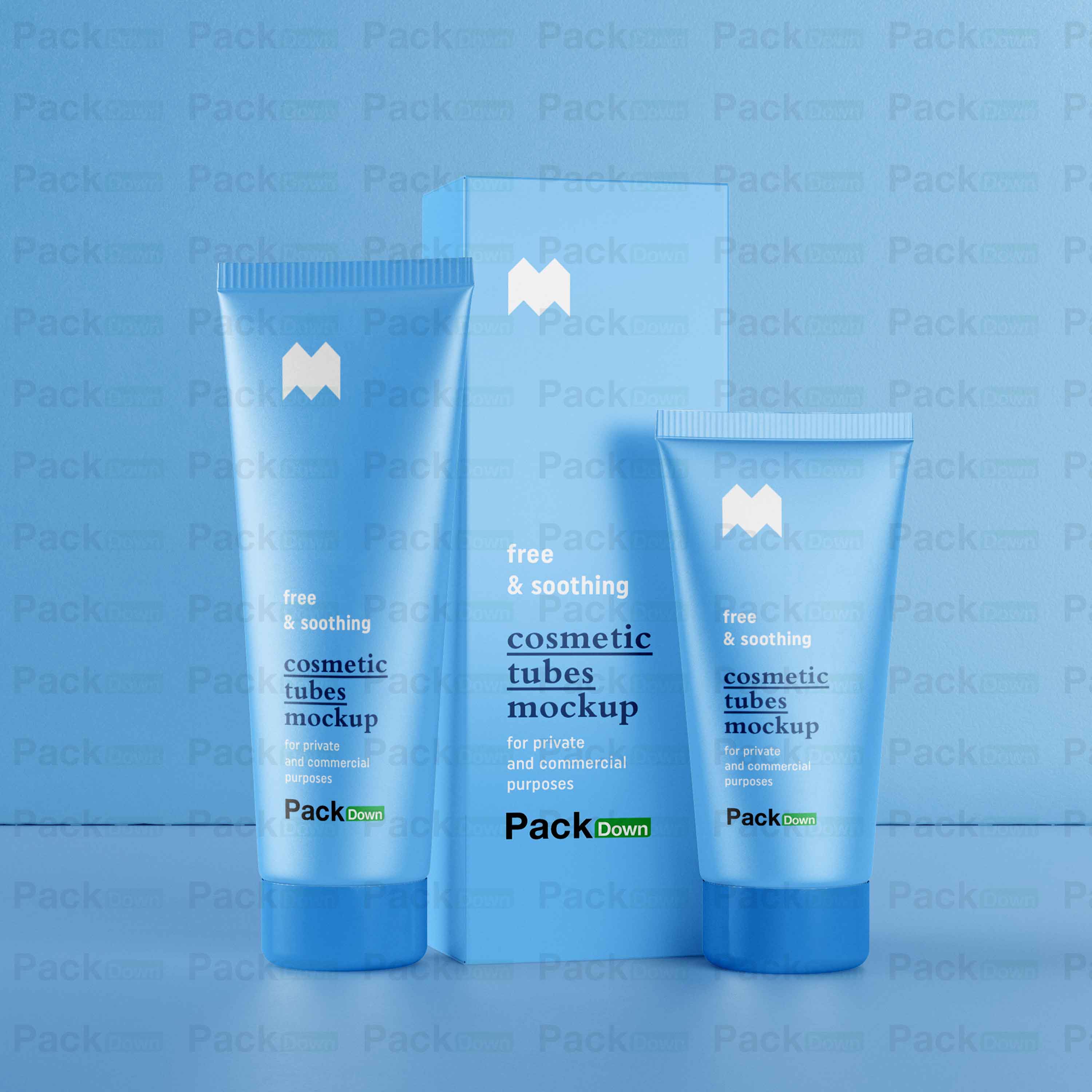 طرح موکاپ جعبه و تیوپ آرایشی