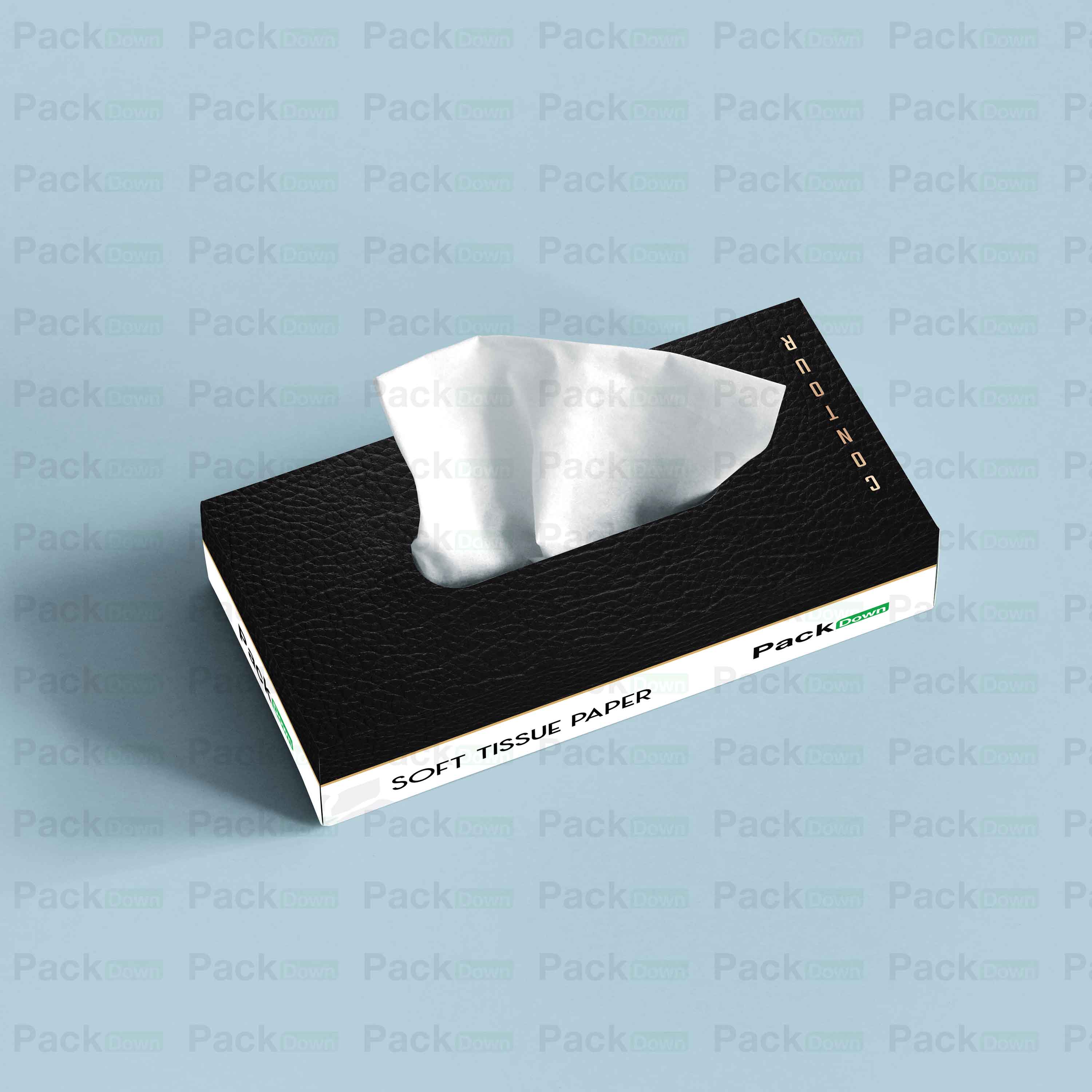 طرح جعبه دستمال کاغذی چرم
